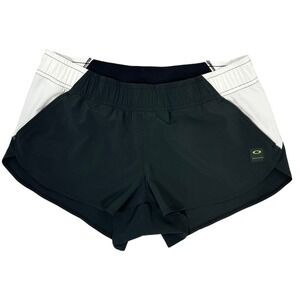 Oakley Athletic Running Shorts Small Black White Colorblock Gym Training Workout